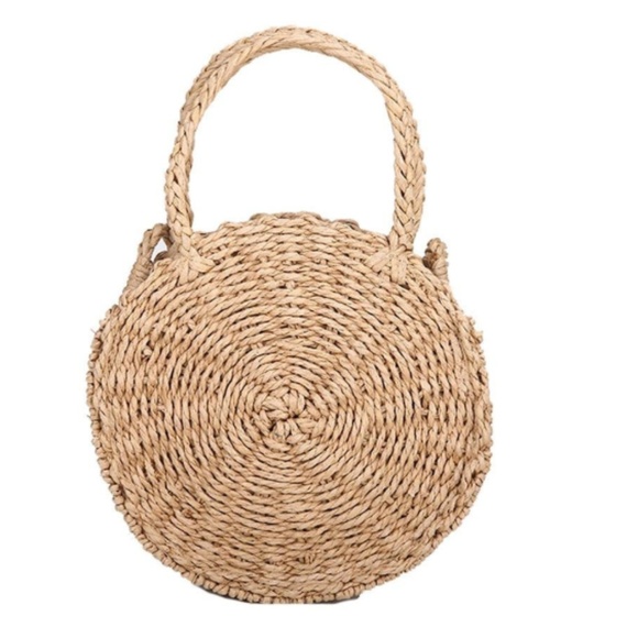 Handbags - Straw Zipper Bag